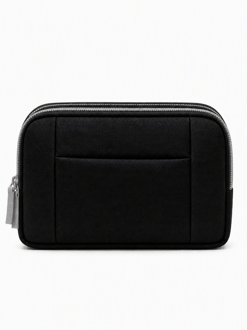 RHEA Double-Zip Pouch (E108) - Black