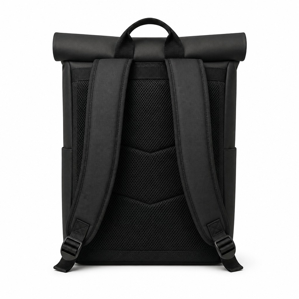 SOREN Roll-Top Backpack (E102) - Black