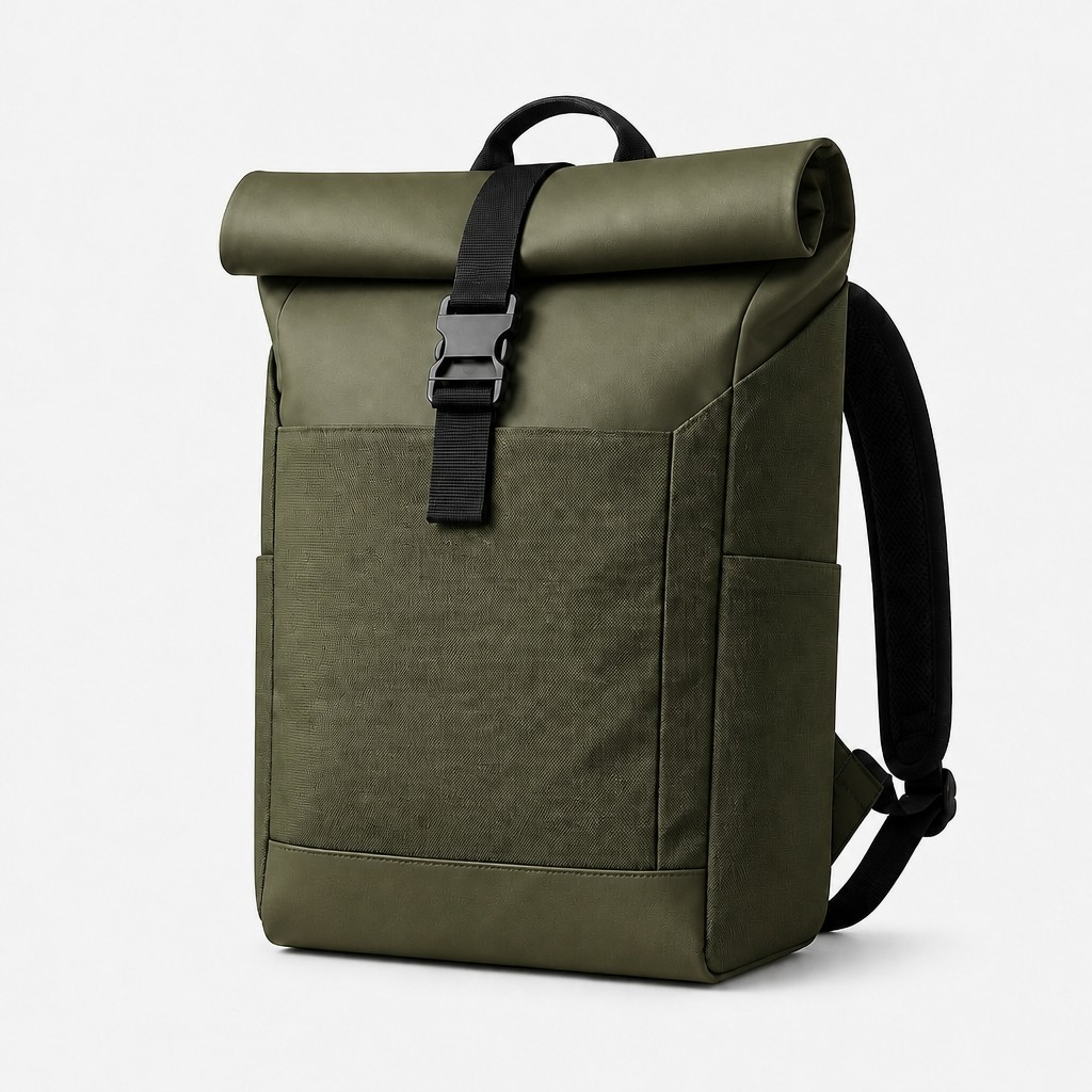 SOREN Roll-Top Backpack (E102) - Olive