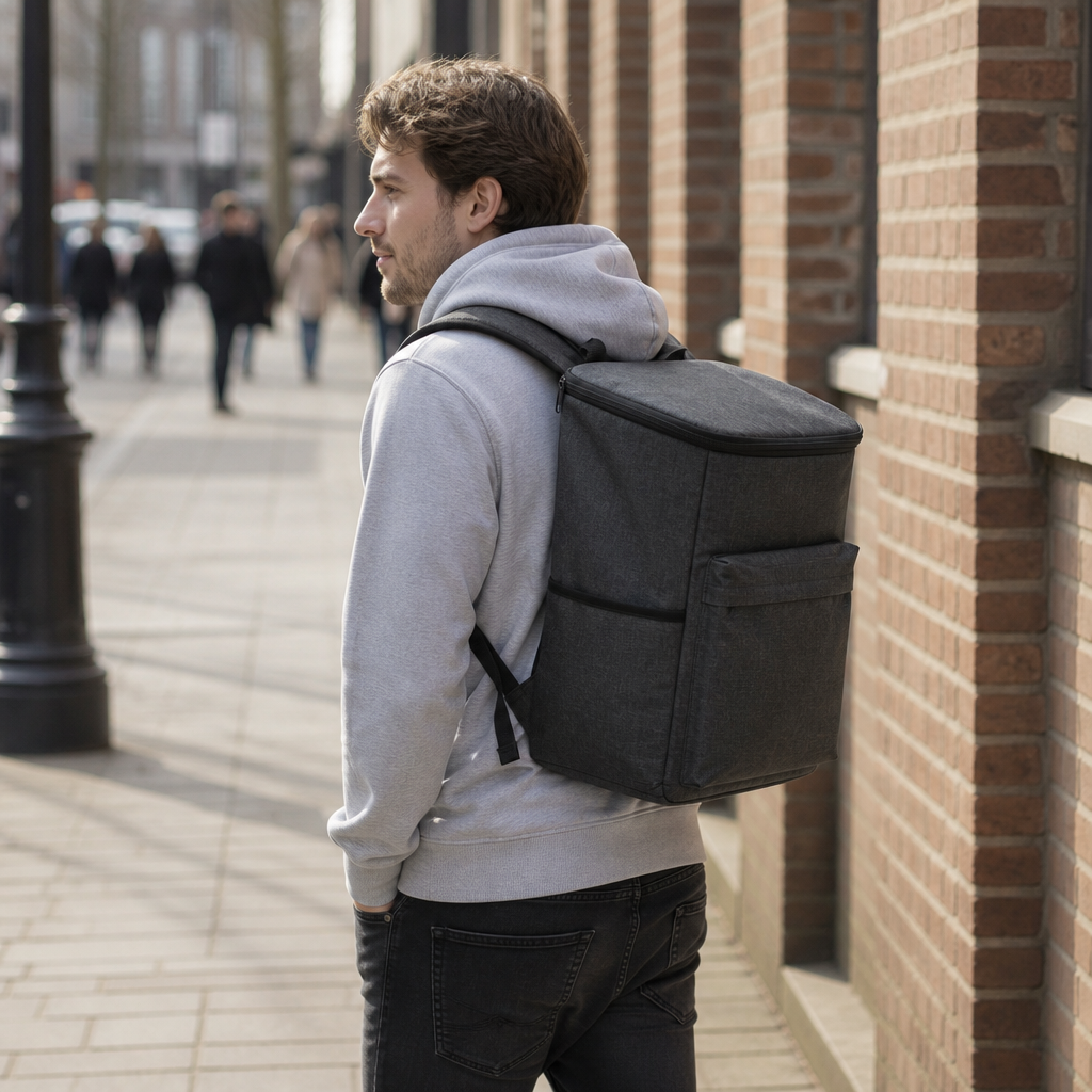 SINO Cooler Backpack (E17) — RPET — model shot
