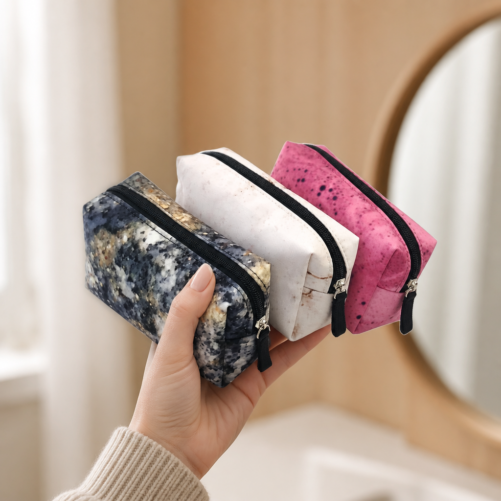 ZARA Cosmetic Bag (E33) — Recycled Polyester — model shot