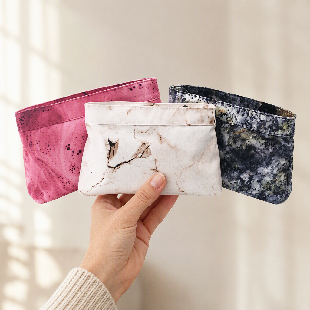 ZONA Cosmetic Bag (E35) — Recycled Polyester — model shot