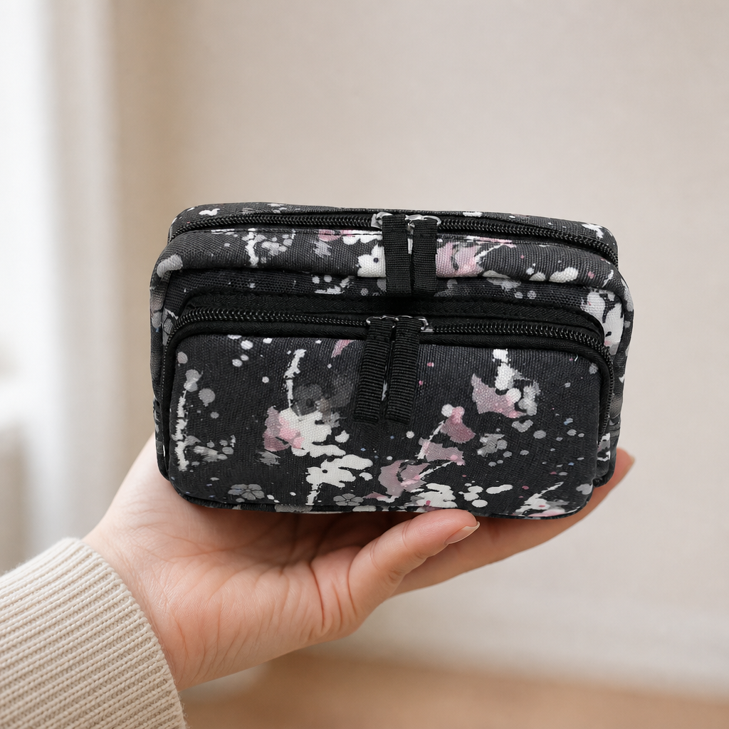 ZORA Cosmtic Bag (E36) — Recycled Polyester — model shot