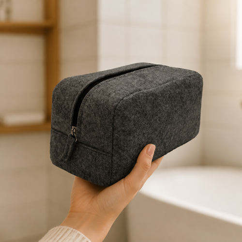 COLBY Cosmetic Bag (E40) — Felt — model shot