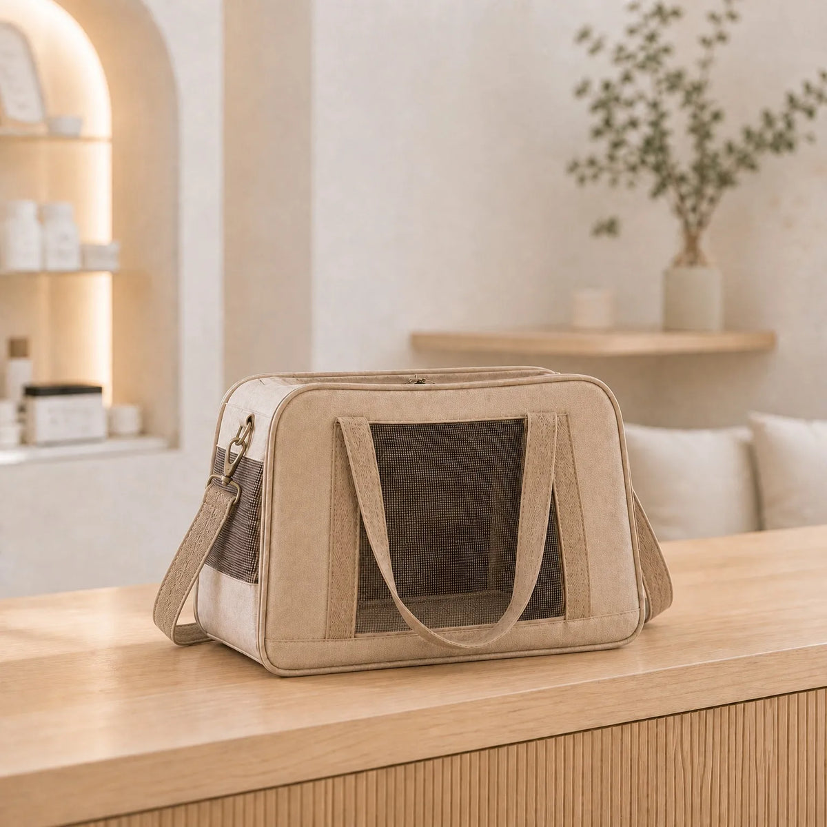 JUNO Pet Carrier Tote (E79) - Beige