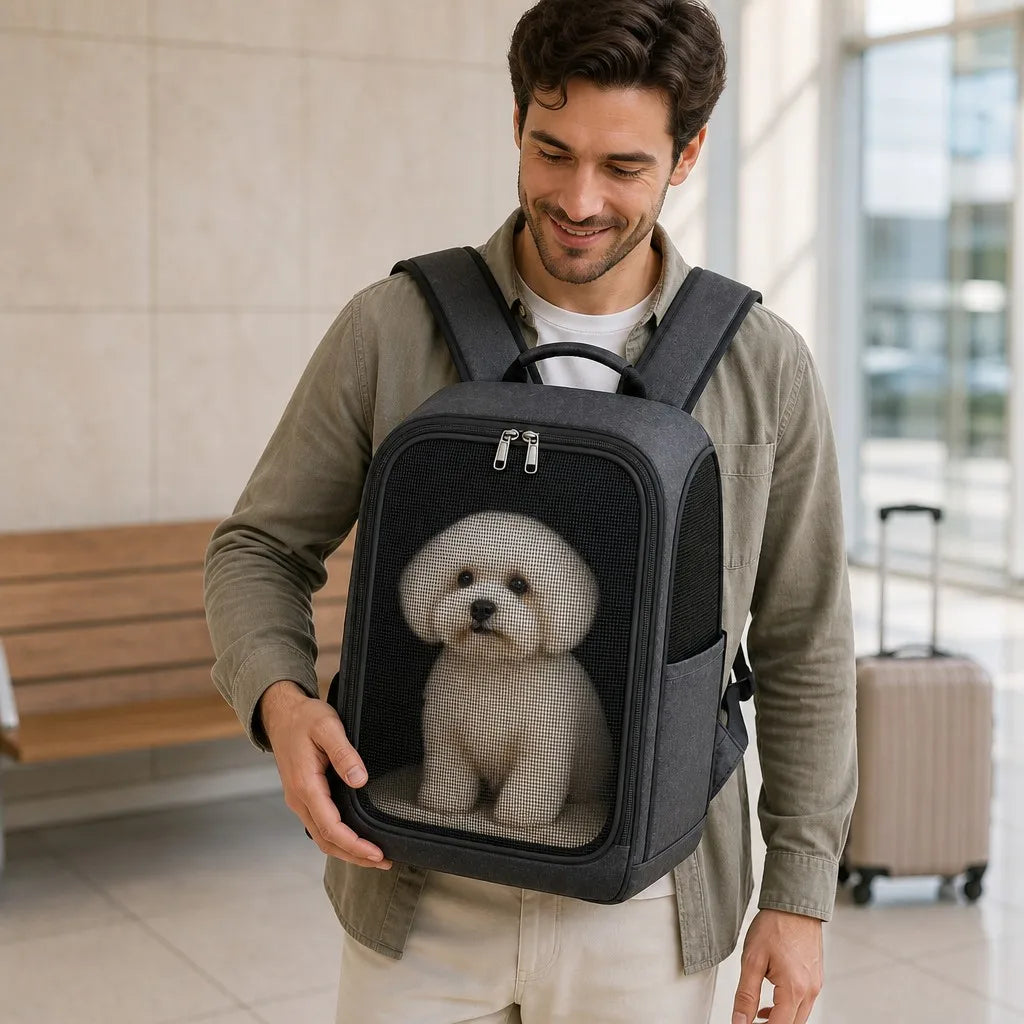 KODA Dog Travel Backpack (E80) - Charcoal Grey