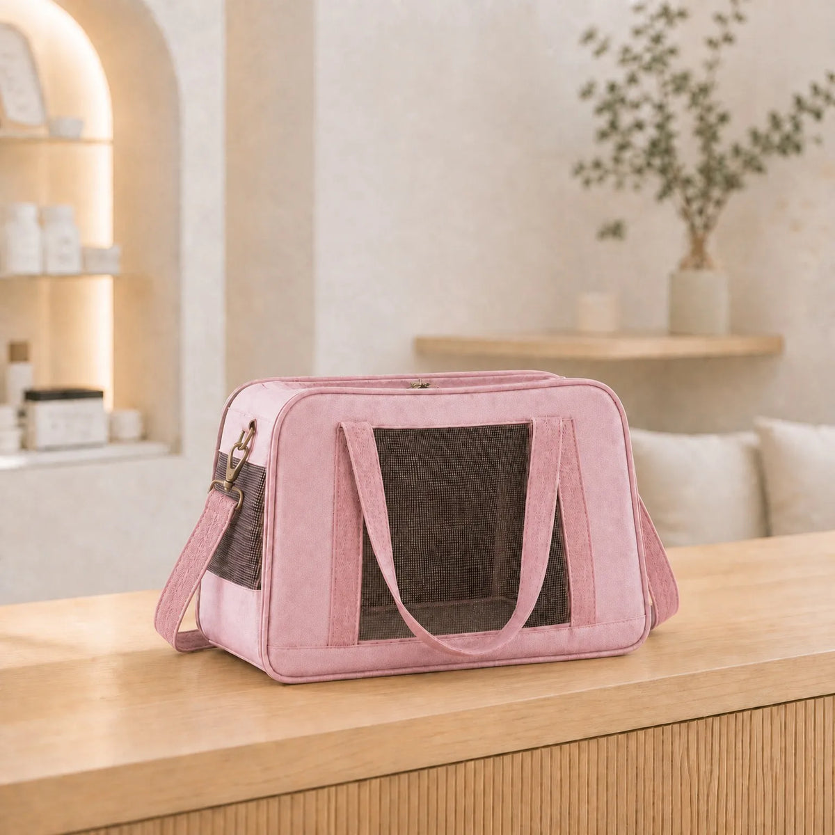 JUNO Pet Carrier Tote (E79) - Dusty Rose