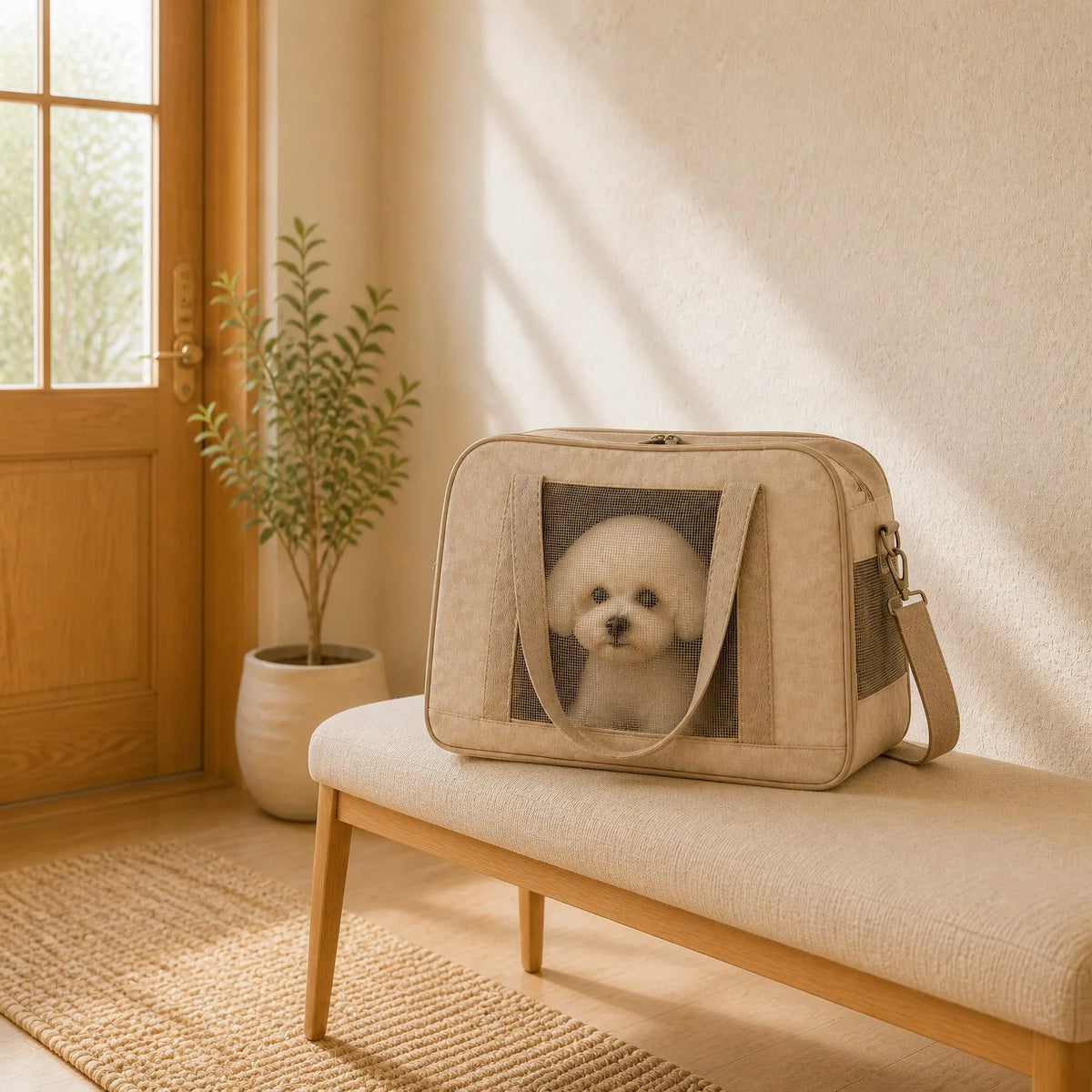 JUNO Pet Carrier Tote (E79) - Beige