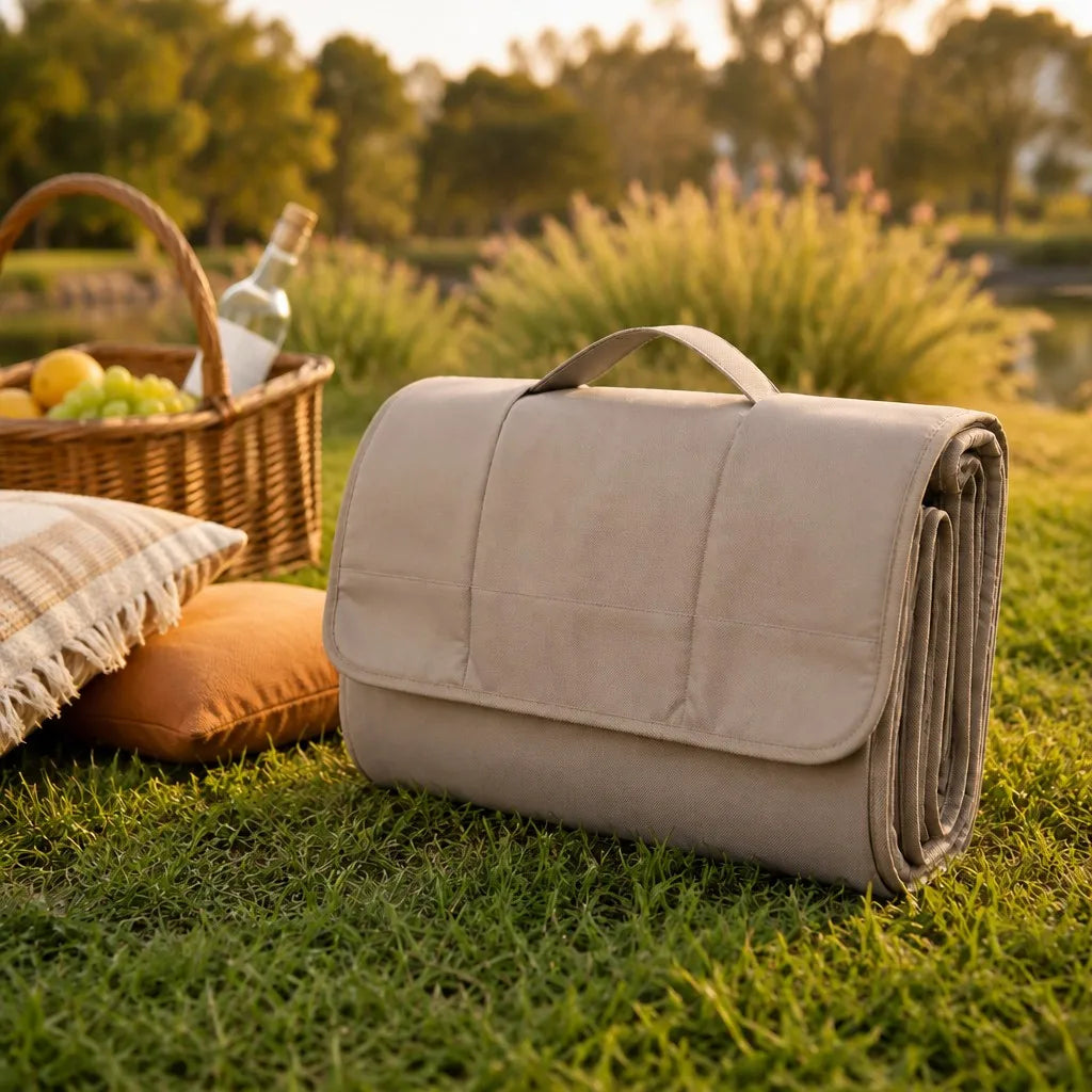 DANA Foldable Picnic Blanket (E93) - Beige