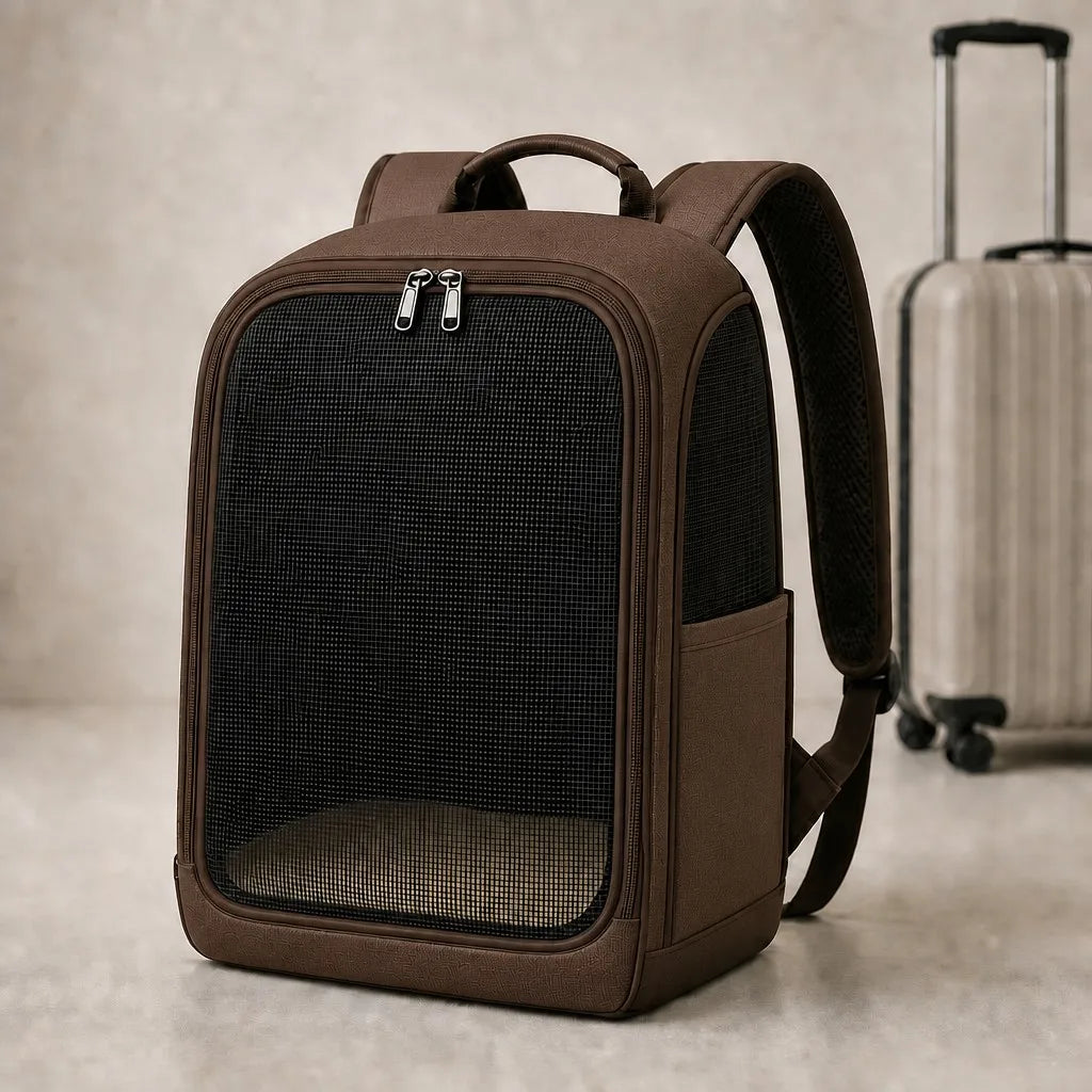 KODA Dog Travel Backpack (E80) - Chocolate Brown