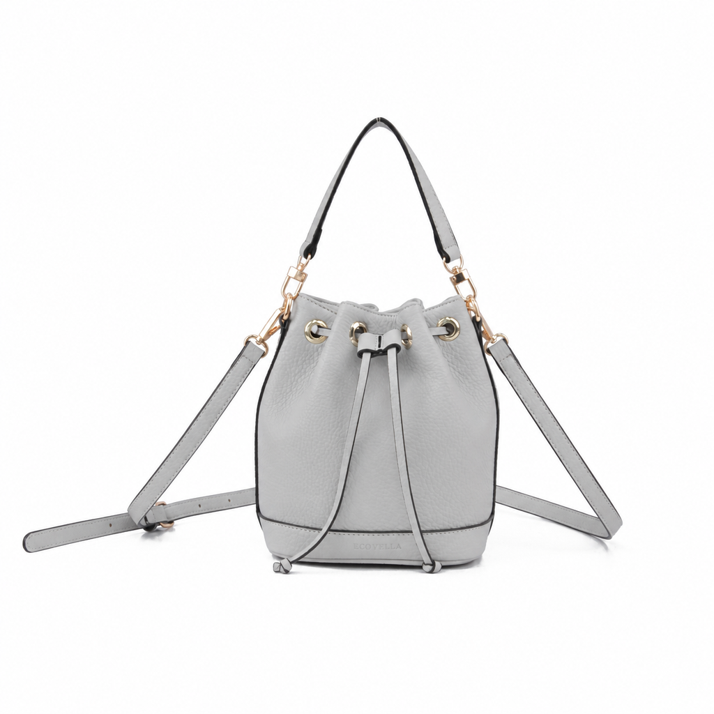 BARI HandBag (E24) - Pearl Grey - Recycled Leather