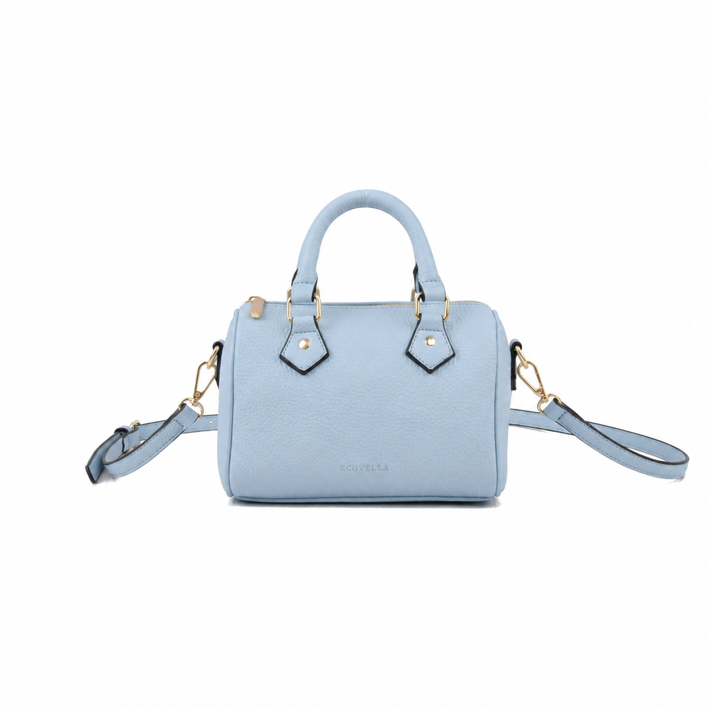 CLARA HandBag (E27) - Bleu Glacier - Recycled Leather