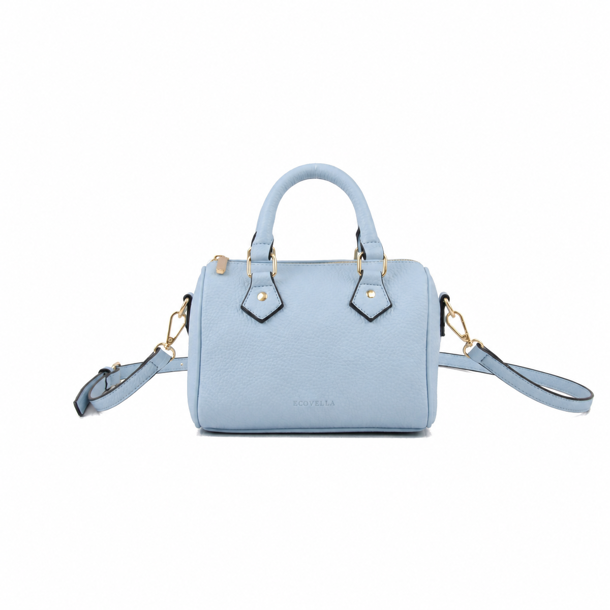 CLARA HandBag (E27) - Bleu Glacier - Recycled Leather