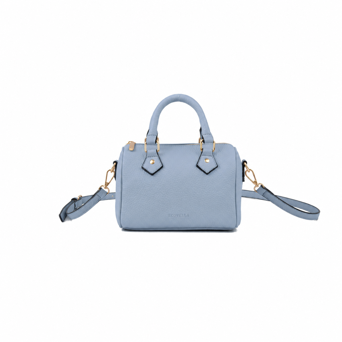 CLARA HandBag (E27) - Dusty Blue - Recycled Leather