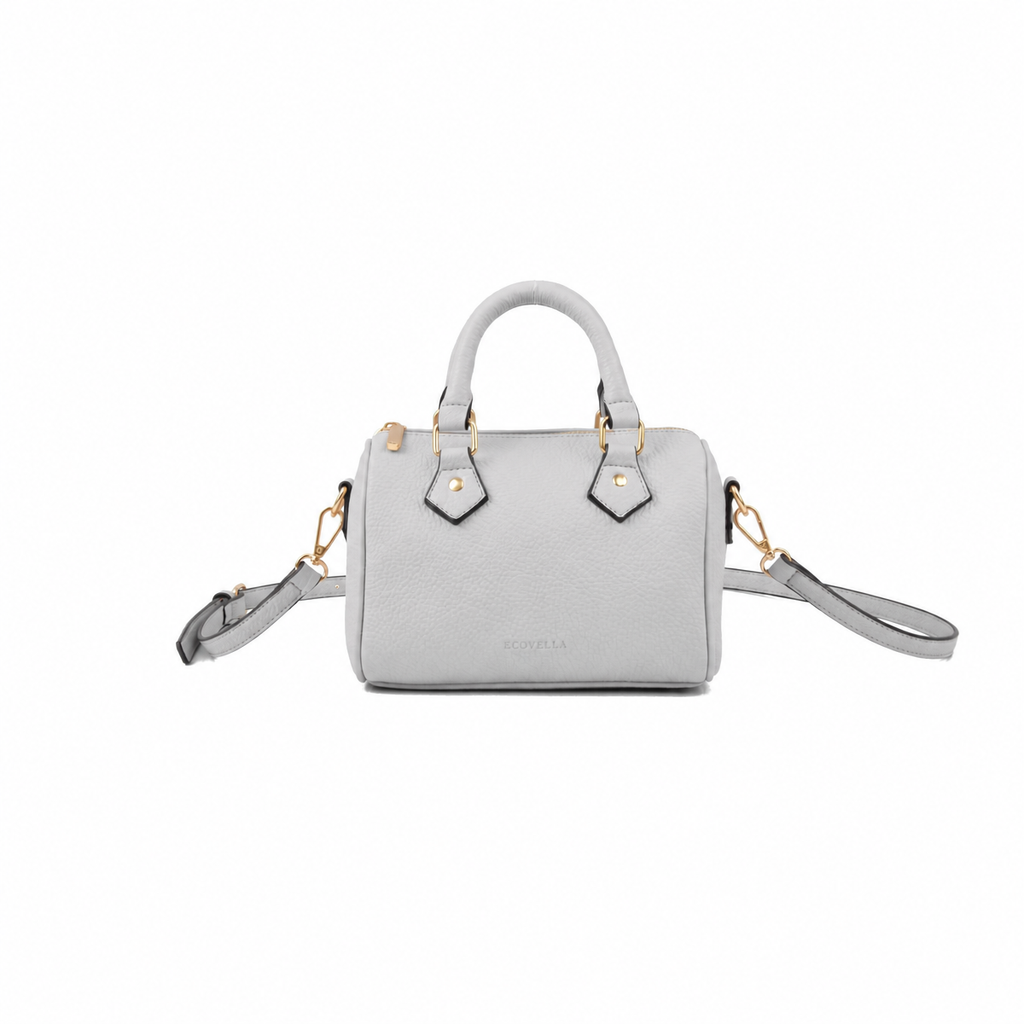 CLARA HandBag (E27) - Pearl Grey - Recycled Leather