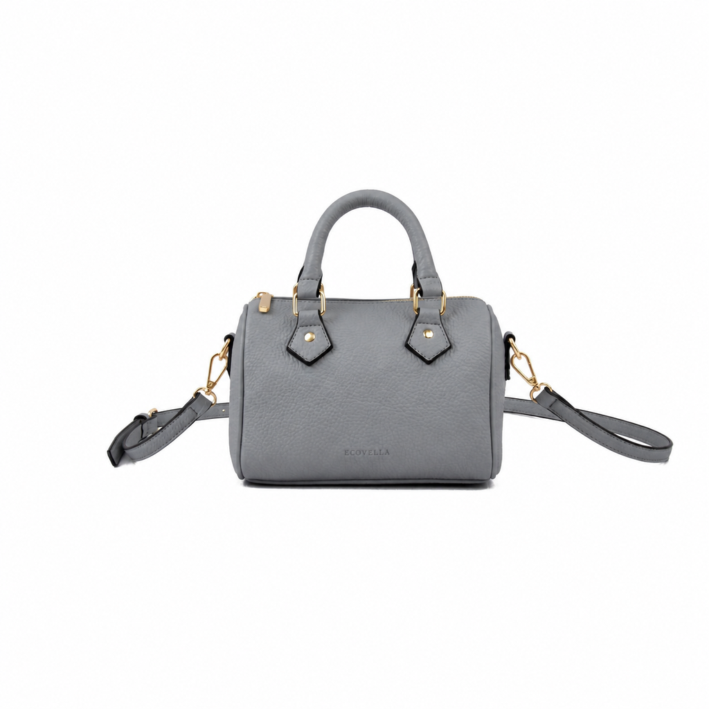 CLARA HandBag (E27) - Slate Grey - Recycled Leather