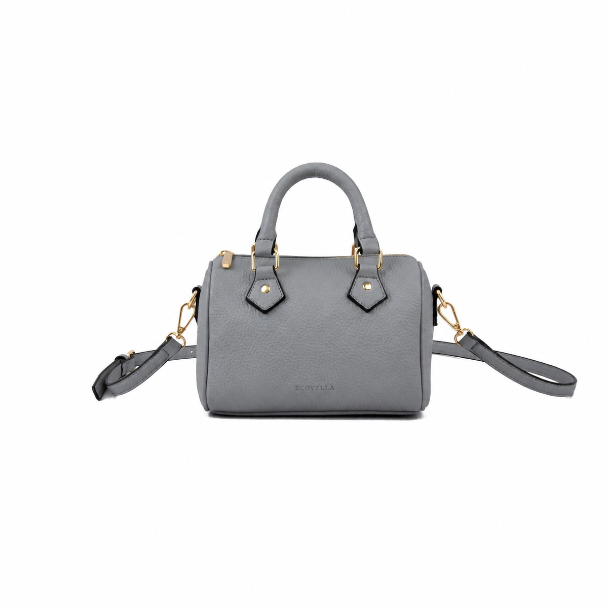 CLARA HandBag (E27) - Slate Grey - Recycled Leather