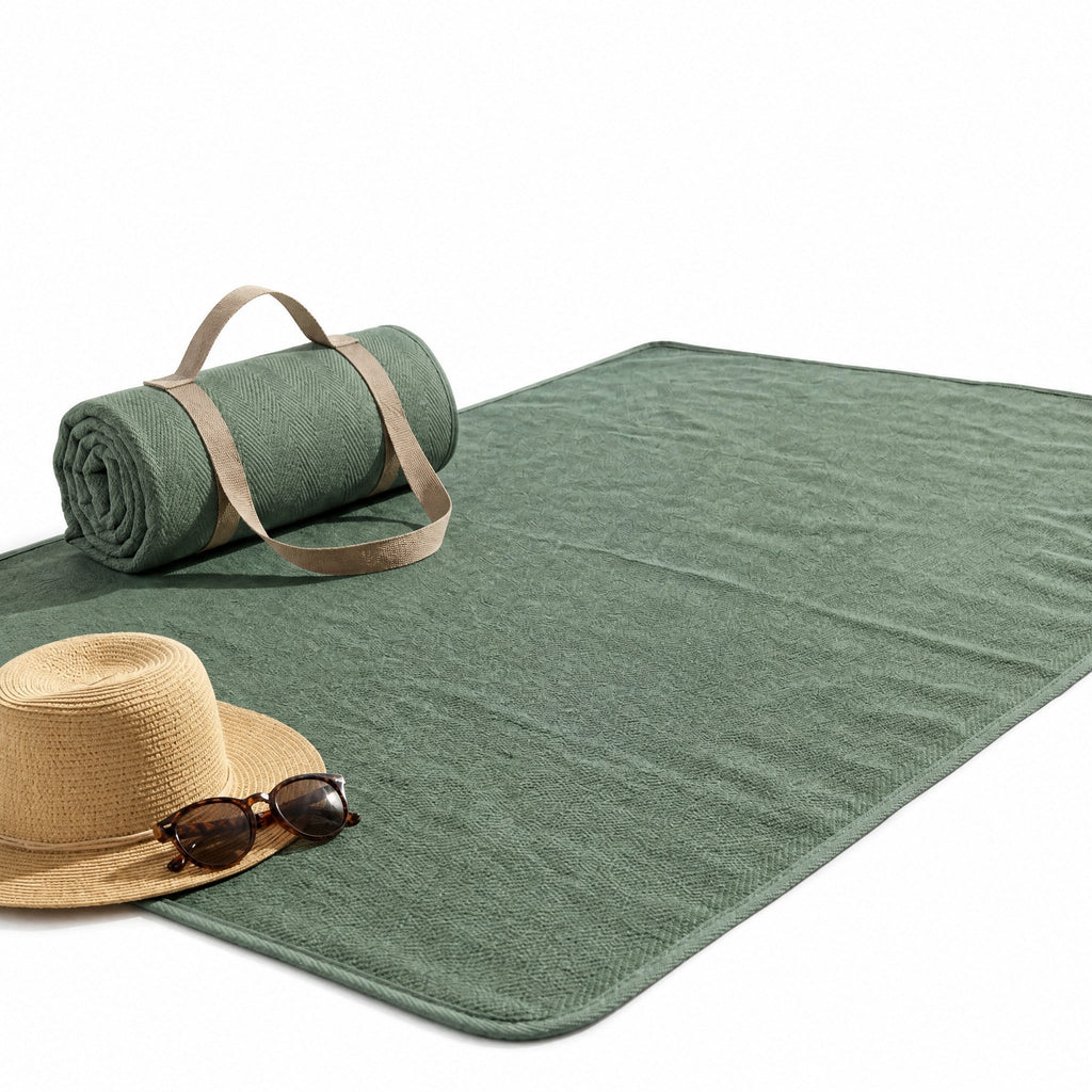 EMMA Sand-Free Beach Blanket (E74) - Dusty Emerald