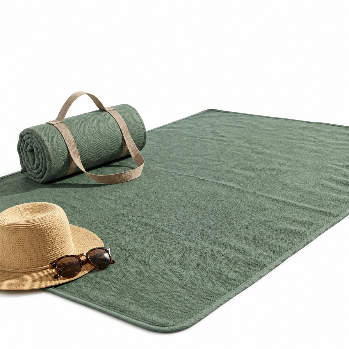 EMMA Sand-Free Beach Blanket (E74) - Dusty Emerald