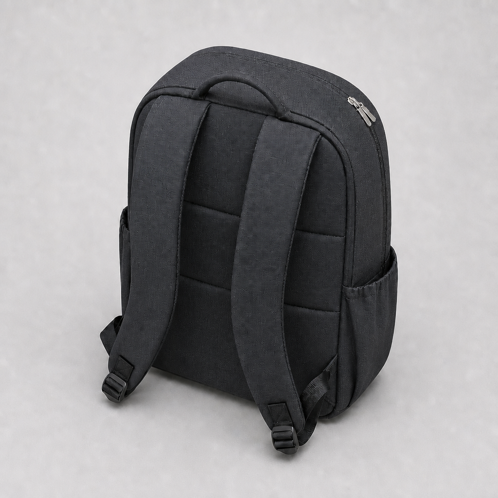 WILLA Ladies Backpack Set (E89) - Rear view, Charcoal