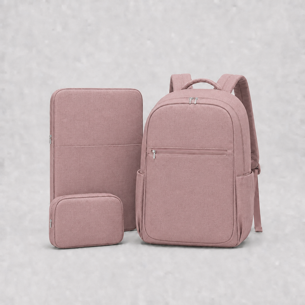 WILLA Ladies Backpack Set (E89) - Dusty Rose
