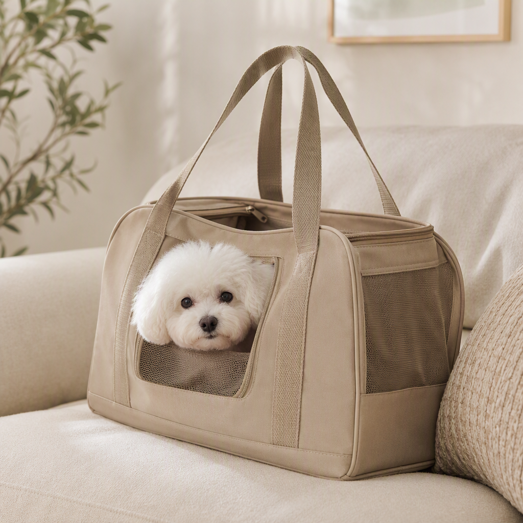JUNO Pet Carrier Tote (E79) — Recycled Polyester — model shot