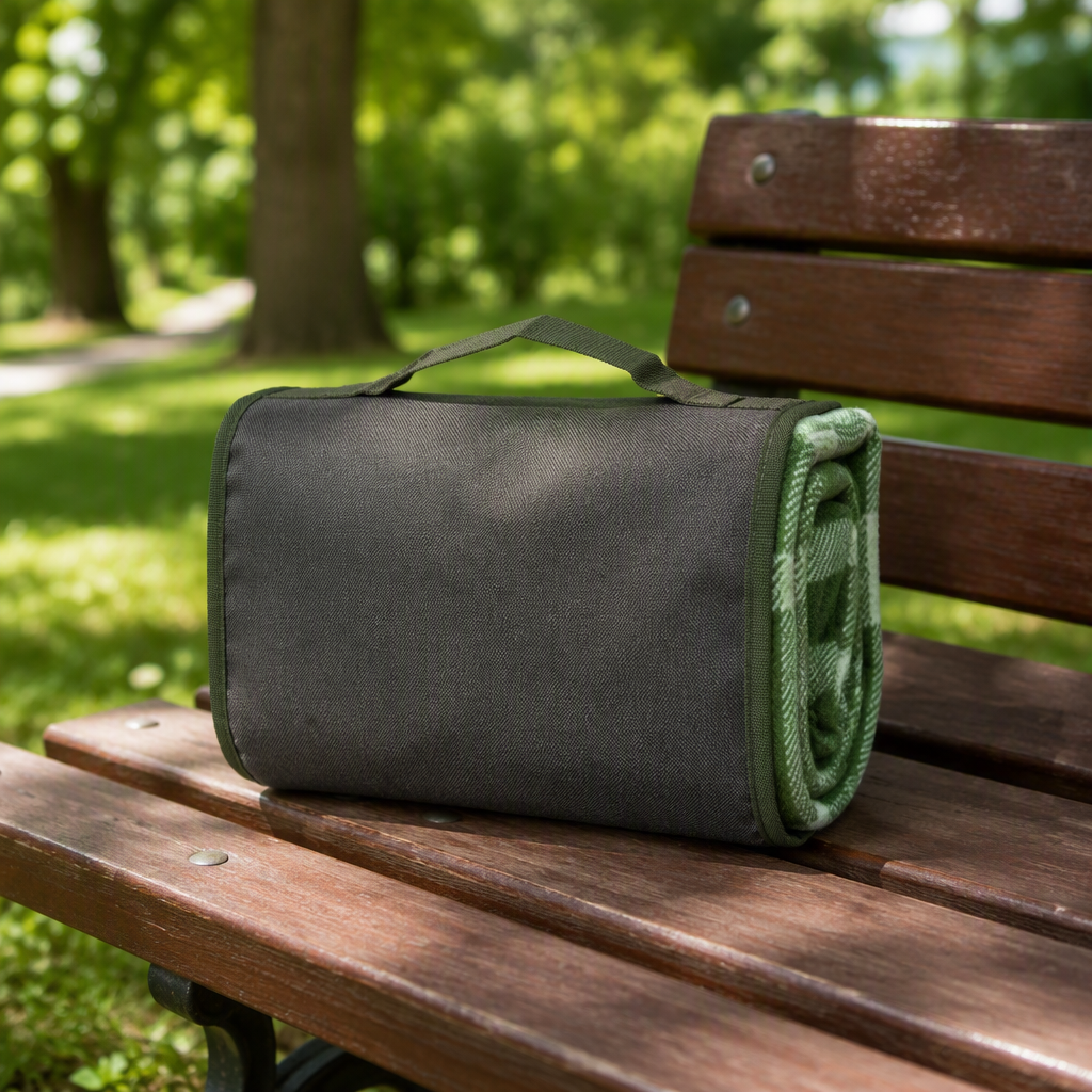 FELIX Pocket Picnic Blanket (E75) — Recycled Polyester — model shot