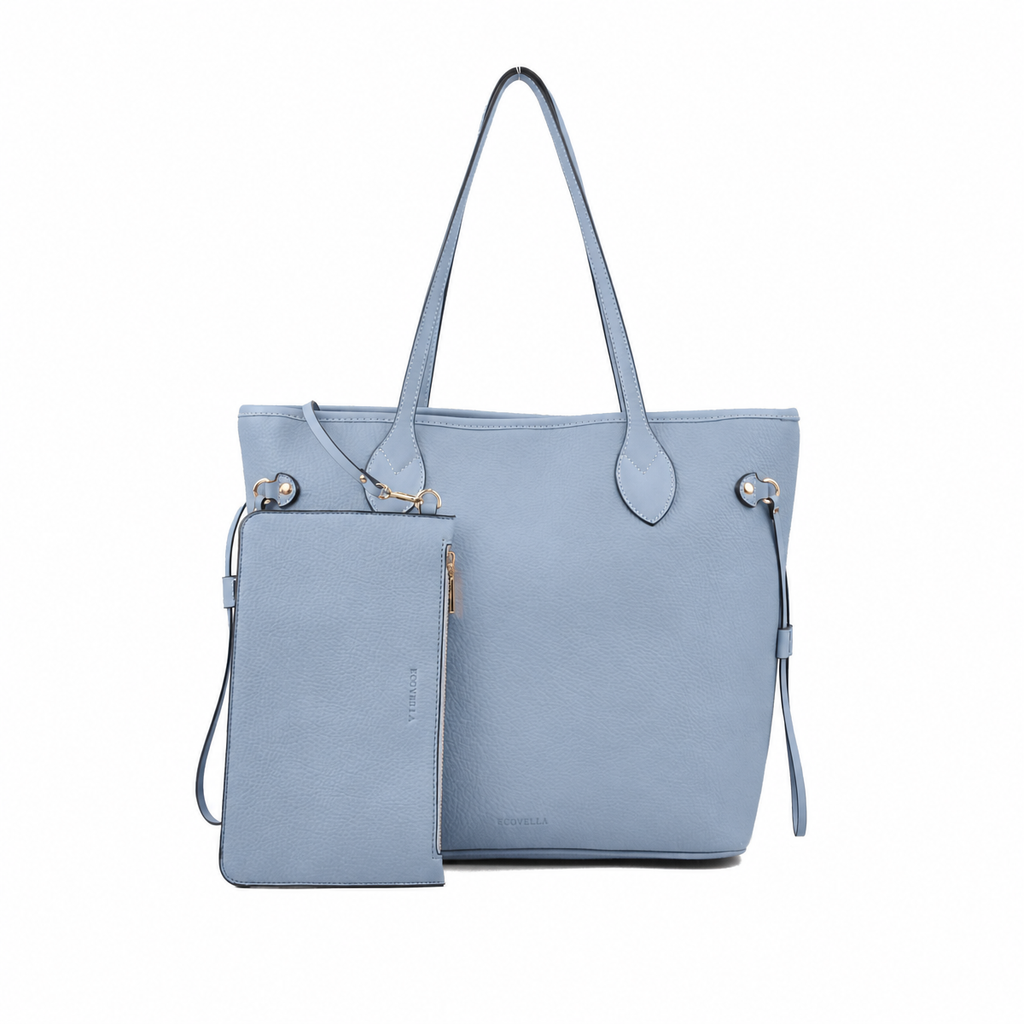 KARINA HandBag (E23) - Dusty Blue - Recycled Leather