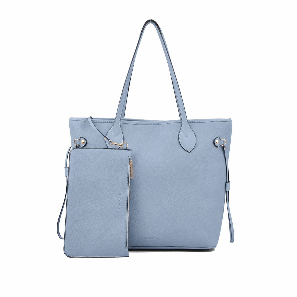 KARINA HandBag (E23) - Dusty Blue - Recycled Leather