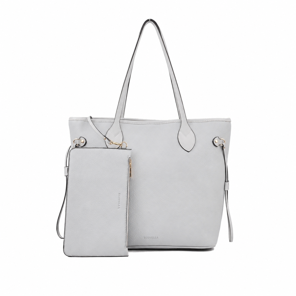 KARINA HandBag (E23) - Pearl Grey - Recycled Leather