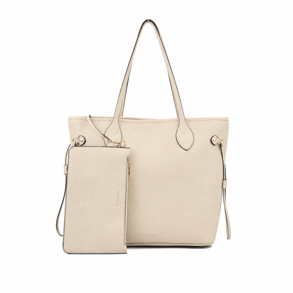 KARINA HandBag (E23) - Stone Beige - Recycled Leather