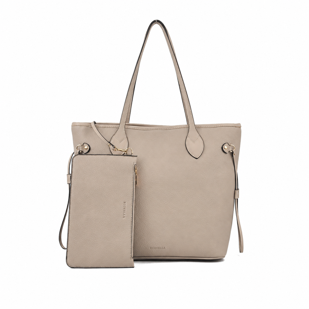 KARINA HandBag (E23) - Warm Greige - Recycled Leather