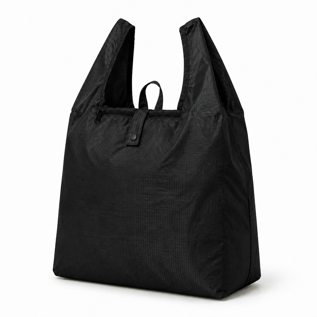 KIRA Foldable Shopping Bag - Black - RPET