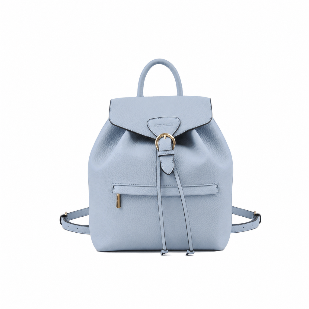 LINZY Backpack (E21) - Bleu Glacier - Recycled Leather