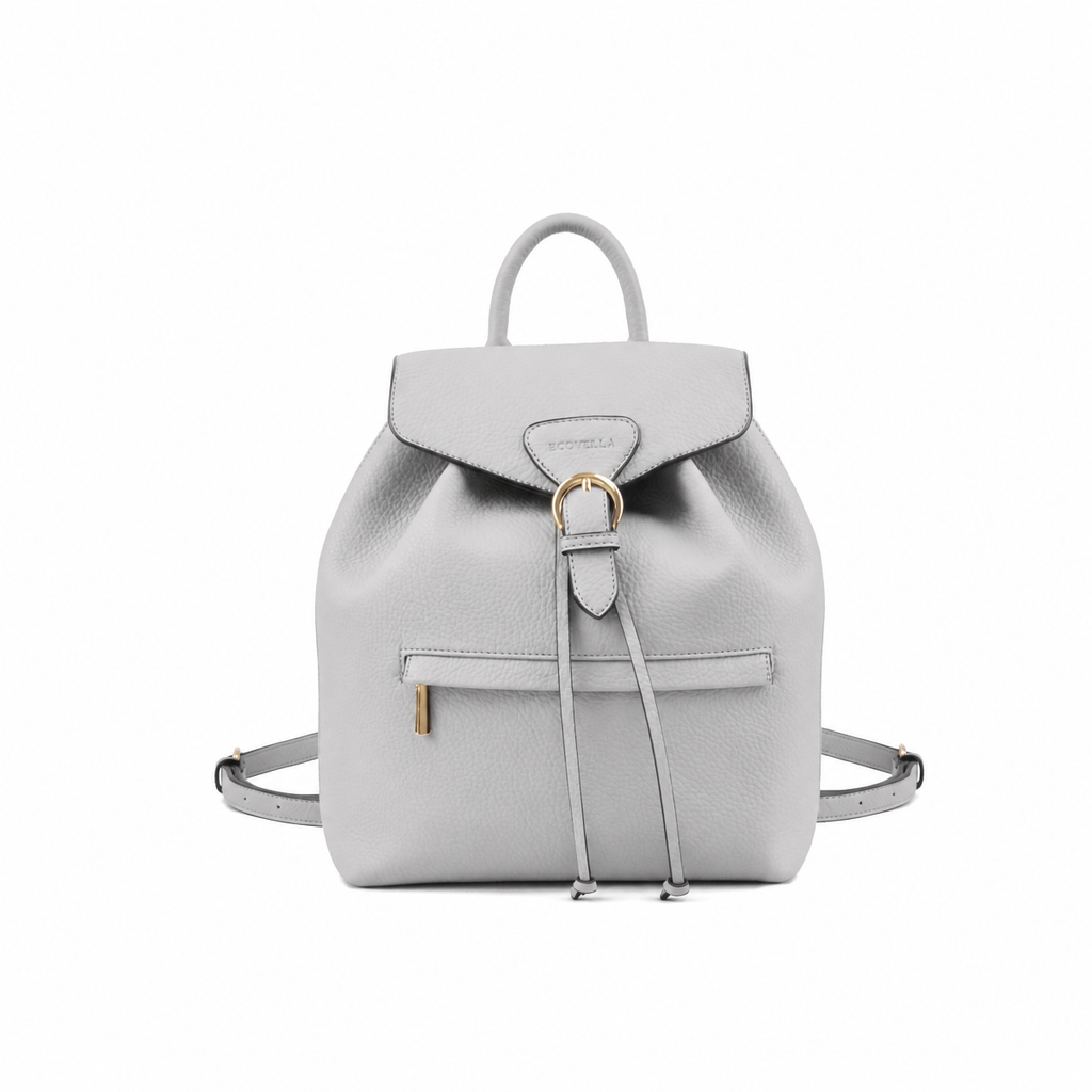 LINZY Backpack (E21) - Pearl Grey - Recycled Leather