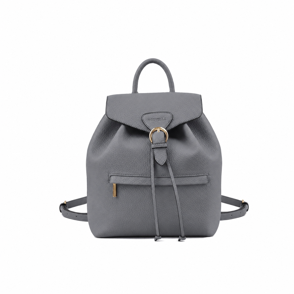 LINZY Backpack (E21) - Slate Grey - Recycled Leather