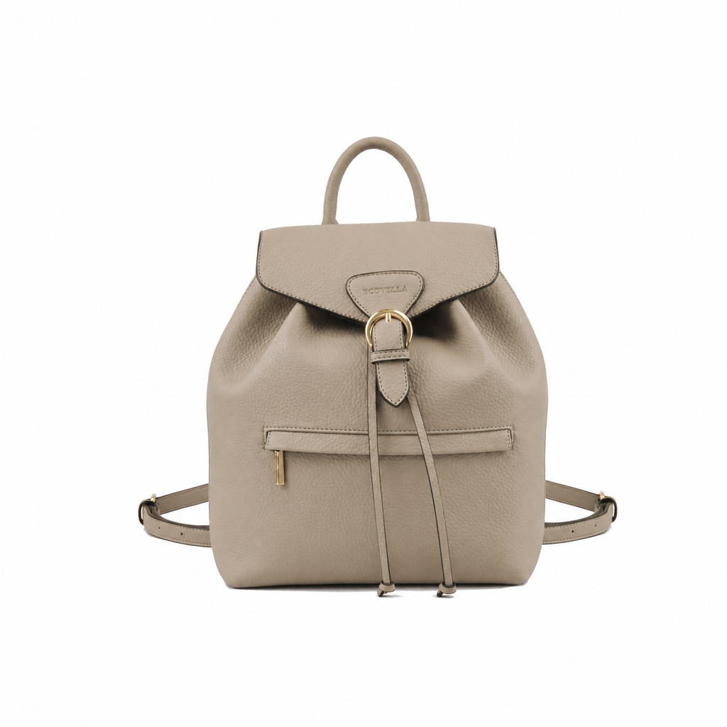 LINZY Backpack (E21) - Warm Greige - Recycled Leather
