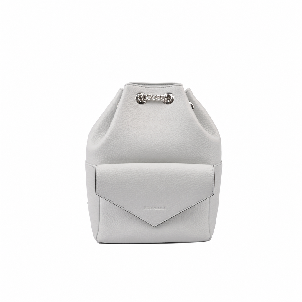 TIFFANY HandBag (E29) - Pearl Grey - Recycled Leather