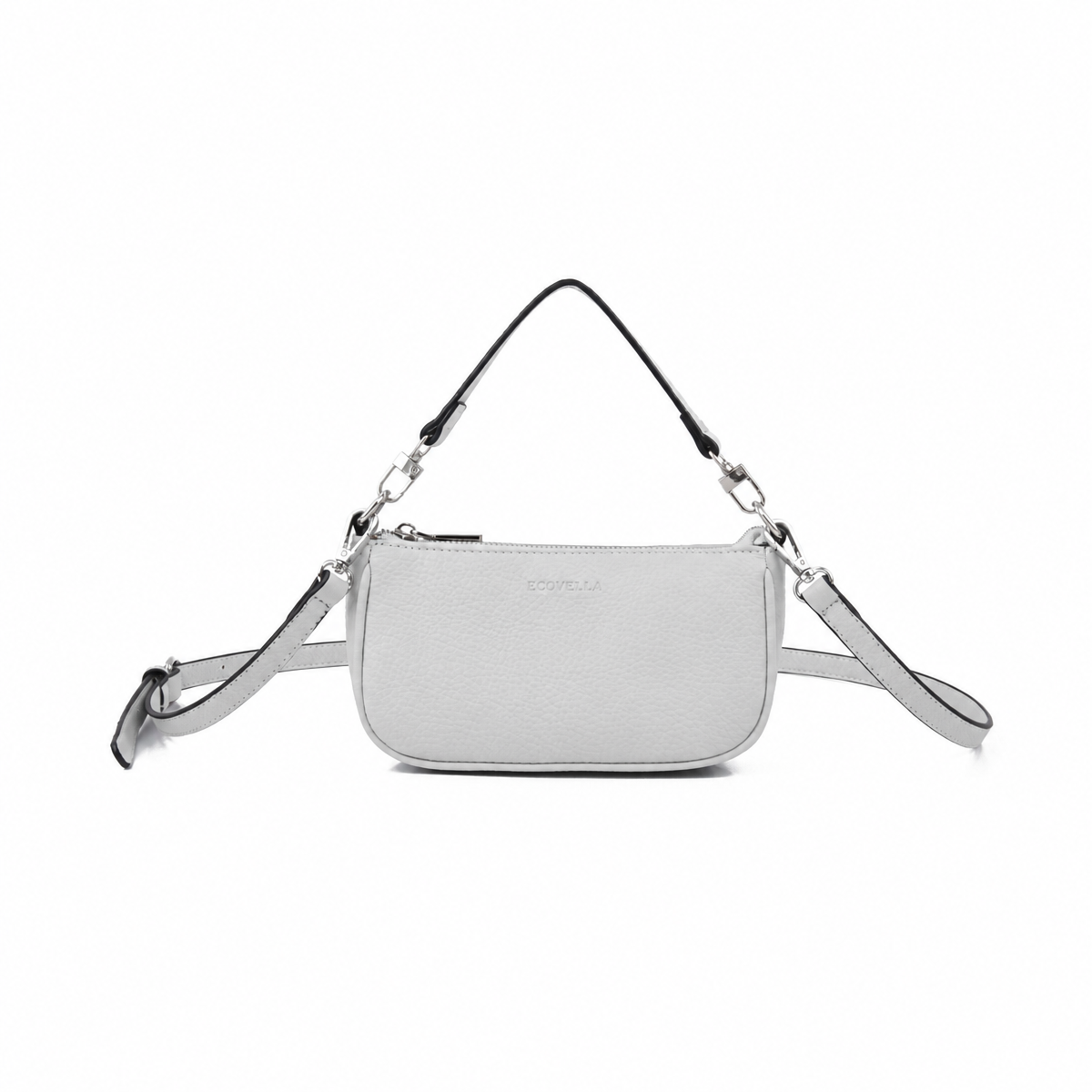 TINIA HandBag (E28) - Pearl Grey - Recycled Leather